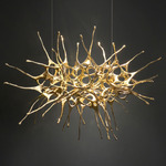 Dragon Suspended Sculpture - Polished Brass