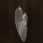 Harpe Multi Light Pendant - White / Matte Nickel