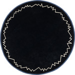 Baikal Round Rug - Black