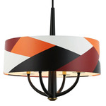 Patchwork Chandelier - Black / Brass / Patchwork