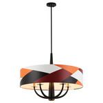 Patchwork Chandelier - Black / Brass / Patchwork