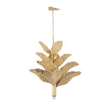 Banana Leaf Chandelier - French Gold / Natural