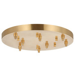 Round Multiport Canopy - Hand Rubbed Antique Brass