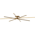Cityscape Ceiling Semi Flush Light - Hand Rubbed Antique Brass / Crystal