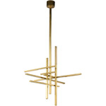 Cityscape Chandelier - Hand Rubbed Antique Brass / Crystal