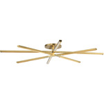 Cityscape Ceiling Semi Flush Light - Hand Rubbed Antique Brass / Crystal