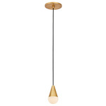 Cupola Alabaster Pendant - Hand Rubbed Antique Brass / Alabaster