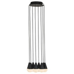 Cupola Alabaster Round Multi Light Chandelier - Nightshade Black / Alabaster