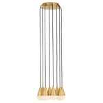Cupola Alabaster Round Multi Light Chandelier - Hand Rubbed Antique Brass / Alabaster