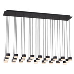 Gable Alabaster Linear Chandelier - Nightshade Black / Alabaster