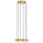 Gable Alabaster Round Multi Light Chandelier - Hand Rubbed Antique Brass / Alabaster