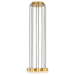 Gable Alabaster Round Multi Light Chandelier - Hand Rubbed Antique Brass / Alabaster