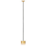 Gable Alabaster Pendant - Hand Rubbed Antique Brass / Alabaster