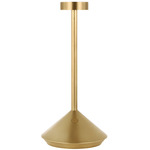 Moneta Short Rechargeable Table Lamp - Hand Rubbed Antique Brass