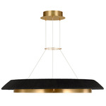 Noa Chandelier - Hand Rubbed Antique Brass / Washed Black