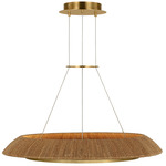 Noa Chandelier - Hand Rubbed Antique Brass / Natural