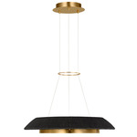 Noa Chandelier - Hand Rubbed Antique Brass / Washed Black