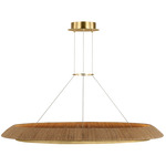 Noa Chandelier - Hand Rubbed Antique Brass / Natural