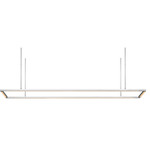 Stagger 277V Halo Linear Pendant - Polished Stainless Steel