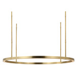 Stagger Ring Chandelier - Hand Rubbed Antique Brass