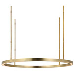 Stagger Ring Chandelier - Hand Rubbed Antique Brass