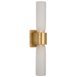 Volver Wall Sconce - Hand Rubbed Antique Brass / Etched Glass