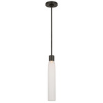 Volver Pendant - Bronze / Etched Glass