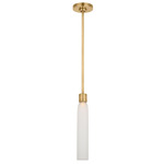 Volver Pendant - Hand Rubbed Antique Brass / Etched Glass