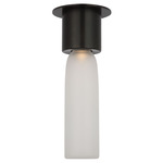 Volver Ceiling Flush Light - Bronze / Etched Glass