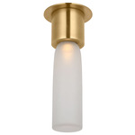 Volver Ceiling Flush Light - Hand Rubbed Antique Brass / Etched Glass