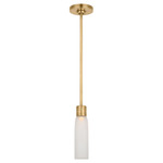 Volver Pendant - Hand Rubbed Antique Brass / Etched Glass