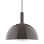 Stack Ray Stem Pendant with Glass Globe - Architectural Bronze / Opal