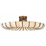 Chambers Ceiling Semi Flush Light - English Bronze / White