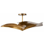 Daniella Ceiling Semi Flush Light - Vintage Brass