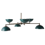 Evansville Chandelier - English Bronze / Aegean