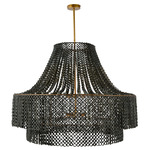 Hannie Chandelier - Antique Brass / Grey