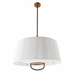Middlebury Pendant - Antique Brass / Graphite Leather