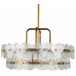Cascade Chandelier - Antique Brass / Clear Seeded