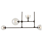 Dillon Linear Chandelier - English Bronze / Smoke