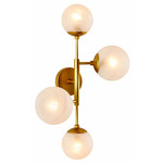 Christelle Wall Sconce - Antique Brass / White