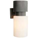 Crawford Outdoor Wall Sconce - Aged Iron / Opal