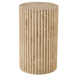 Carmello Accent Table - Chai Travertine