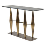 Dagmar Console - Antique Gold / Black Marble