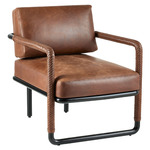 Durham Chair - Blackened Bronze / Cognac