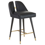 Crowley Counter / Bar Stool - Brass / Black