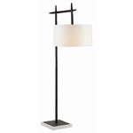 Eileen Floor Lamp - Blackened Iron / Off White