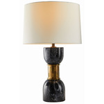 Dalton Table Lamp - Black Marble / Tan