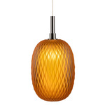 Metamorphosis Pendant - Anthracite / Amber