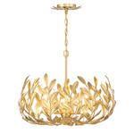 Broche Floral Chandelier - Antique Gold