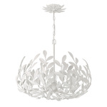 Broche Floral Chandelier - Matte White